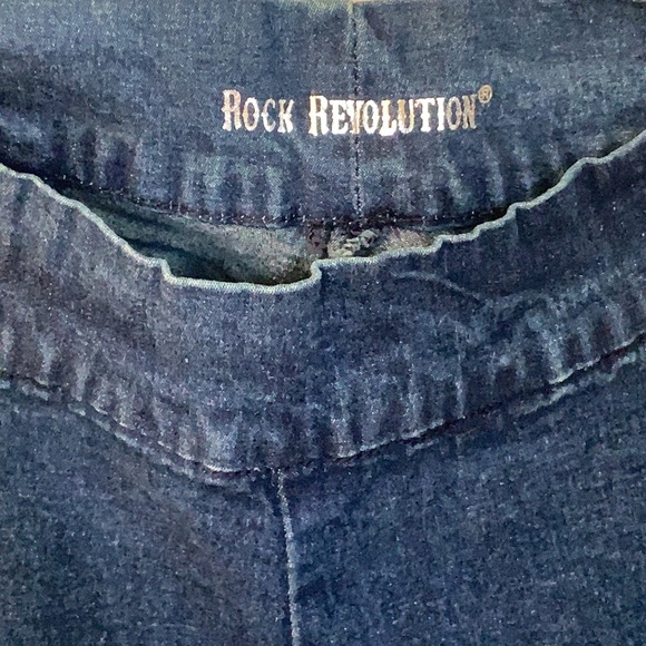 NWT Rock Revolution skinny jeans denim leggings Sz 25 Dark wash - Picture 7 of 10
